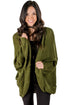 Sexy Army Green Dolman Sleeve Knit Cardigan with Pocket